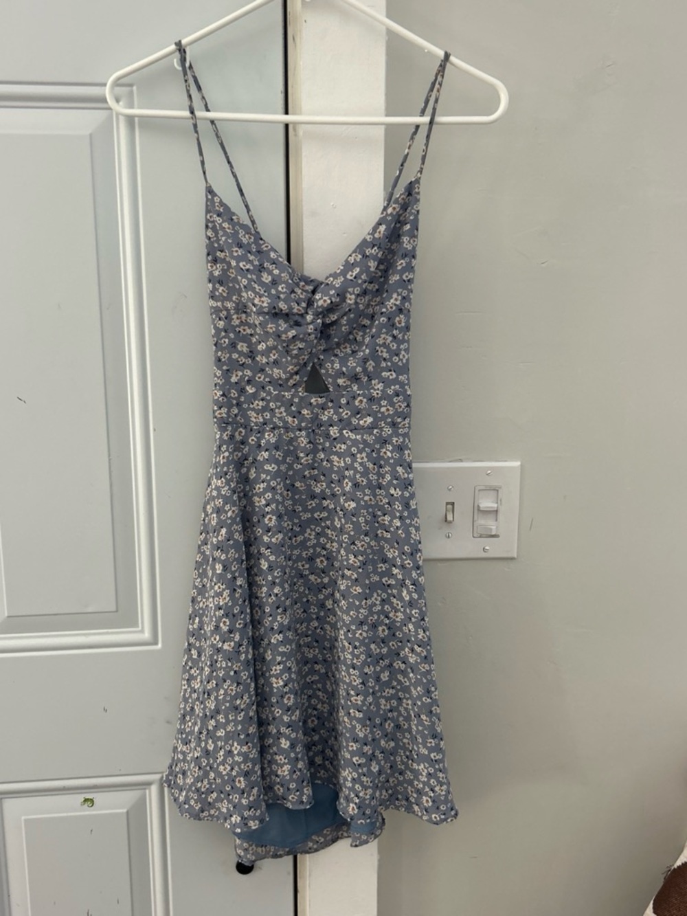 Blue Floral Slip Dress